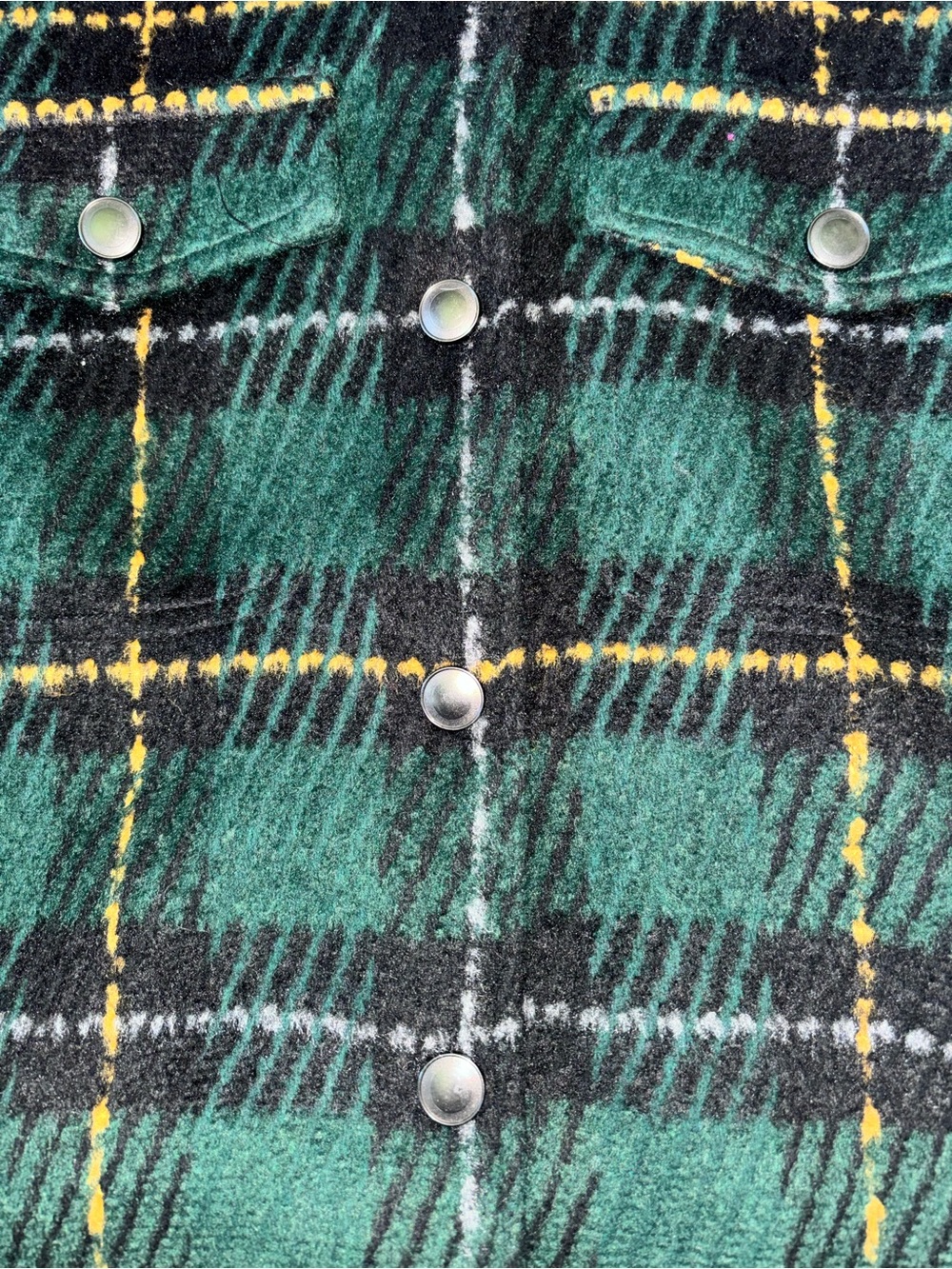 New with tags Plaid Flannel Oversized snap button Style Jacket XL - Picture 7 of 8